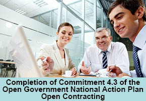 Completion of the Commitment 4.3 of the open government national action plan open contracting