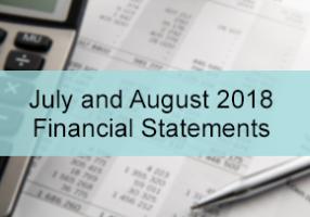 July and Augest 2018 Financial Statements