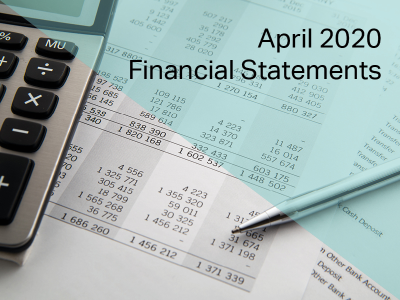 April Monthly Financial Statements