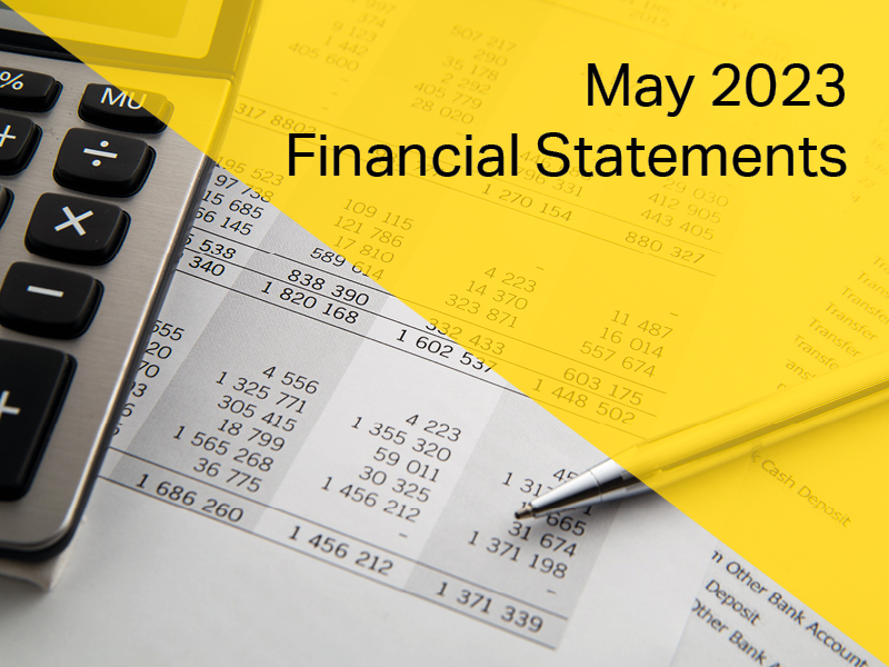 Decorative image for May 2023 Financial Statements