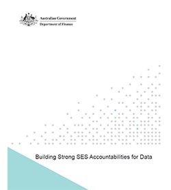 Front cover of the Building Strong SES Accountabilities for Data document