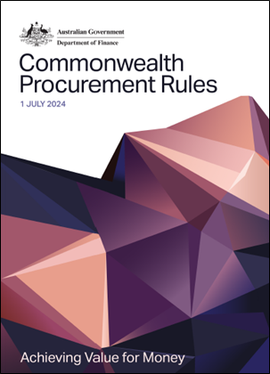 Commonwealth Procurement Rules front cover. Achieving Value for Money